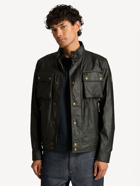 Black Racemaster Waxed Cotton Jacket (F95695) | £360