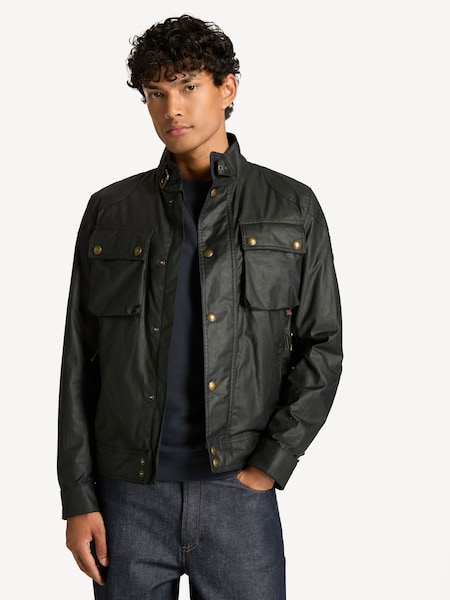 Blue Racemaster Waxed Cotton Jacket (F95700) | £360