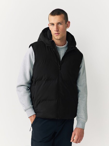 Black ThermoGen Shower Resistant Puffer Gilet (F95931) | £60