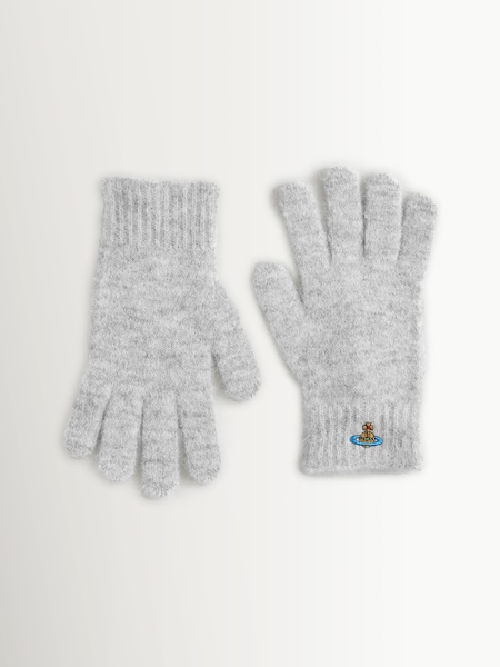 Grey Fluffy Gloves (F99456) | £155