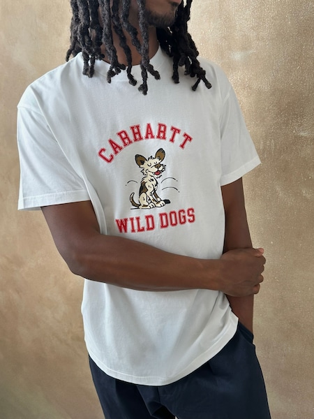 White Wild Dog T-Shirt (G06537) | £40