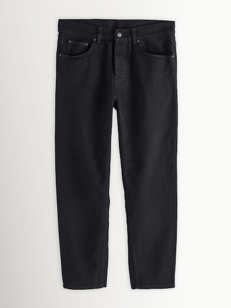 Black One Wash Newel Relaxed Tapered Jeans (G06820) | £120
