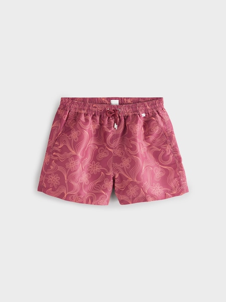 Red Regular-Fit Logo Printed Swim Shorts (G10463) | £135