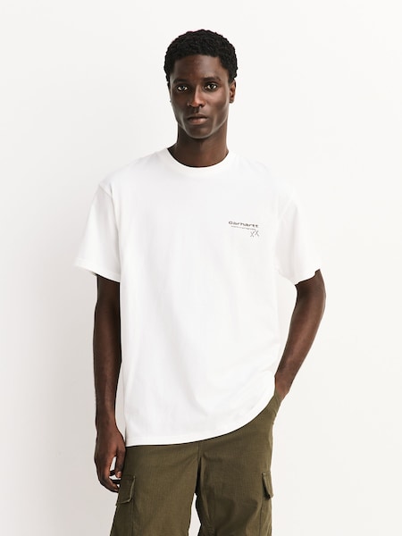 White Short Sleeve Garble T-Shirt (G11355) | £40