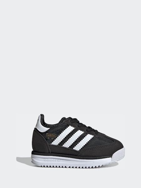 Black/White SL 72 RS Elastic Laces Infant Trainers (G15657) | £38