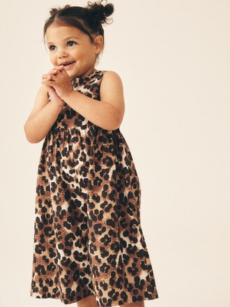 Animal Print Sleeveless Playsuit (3mths-7yrs)
