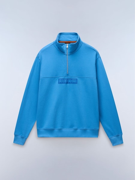 Box Logo 1/4 Zip Blue Sweatshirt (G67816) | £85