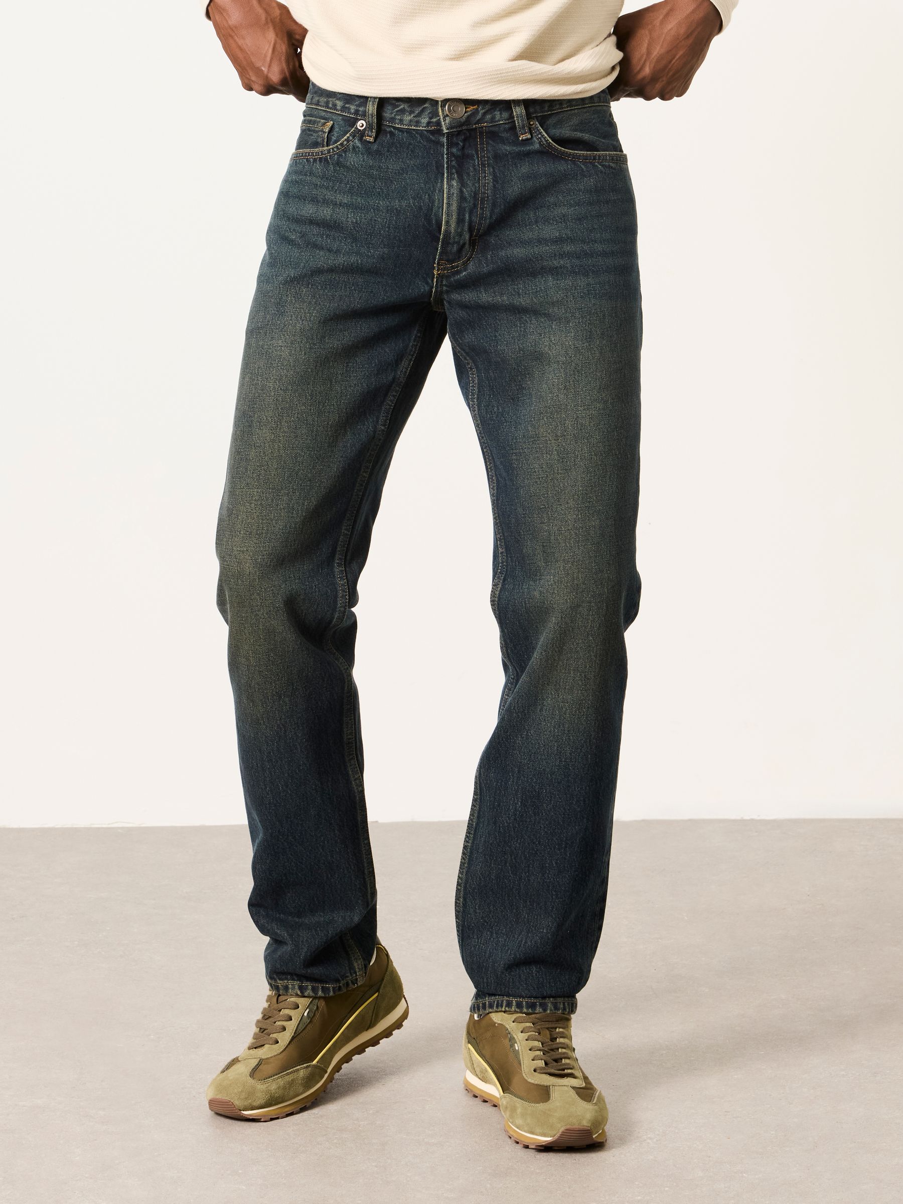 FatFace Dark Blue Straight Fit Jeans