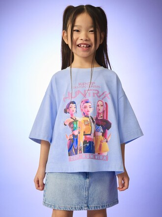 Blue KPOP Demon Hunters Short Sleeve T-Shirt (6-16yrs)