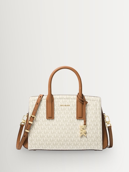 Vanilla/Acorn Laila Small Satchel Bag (G70378) | £230