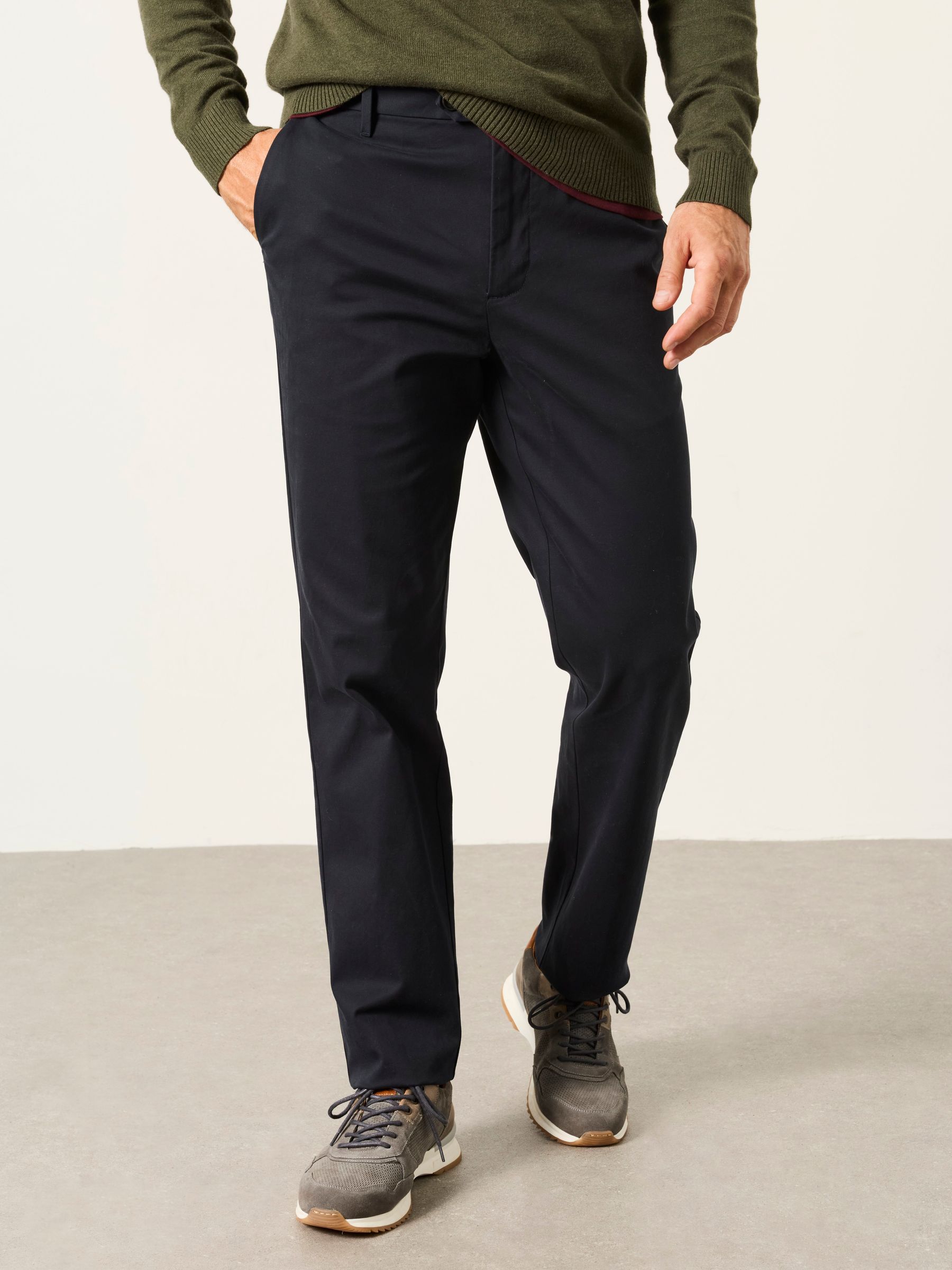 FatFace Bosbury Navy Tailored Fit Smart Chino Trousers