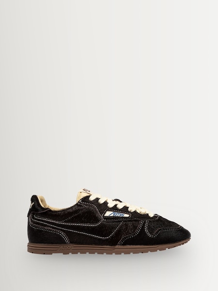 Brown - Windspin Ponyhair Low Profile Trainers