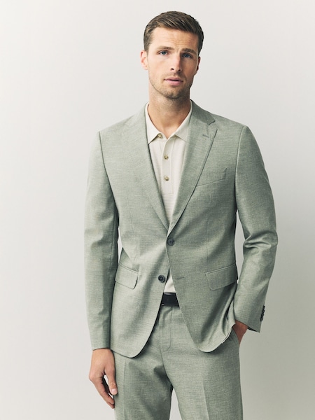 Green Slim Fit Hutson Suit Jacket (H12525) | £389