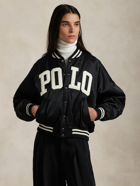 Black Woven Bomber Jacket (H13109) | £645
