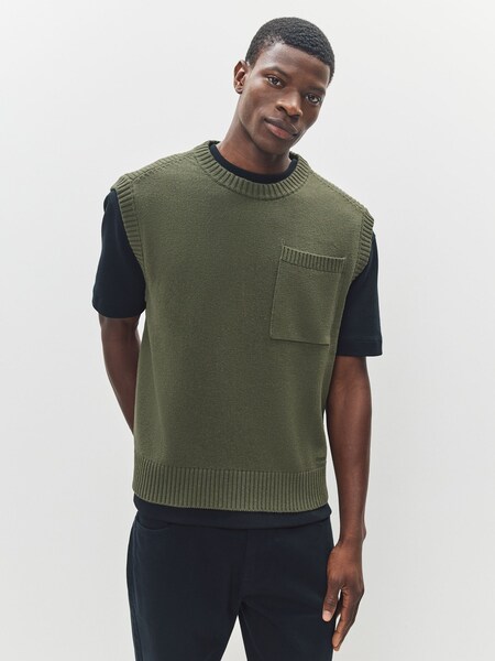 Green Knitted Vest with Pocket (H15364) | £119