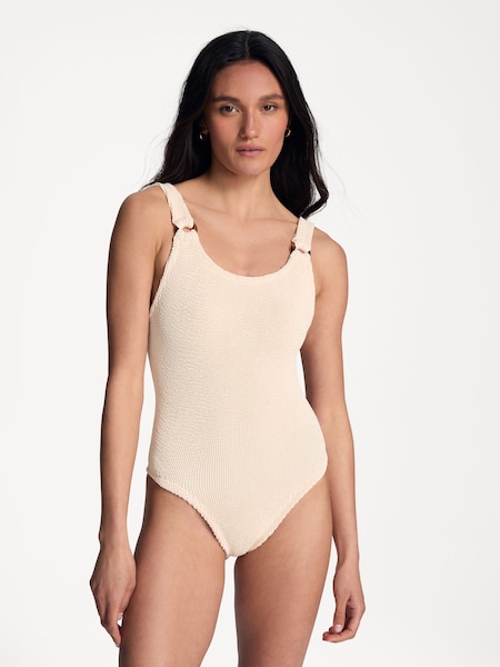 Natural Domino Crinkle Swimsuit (H15909) | £185