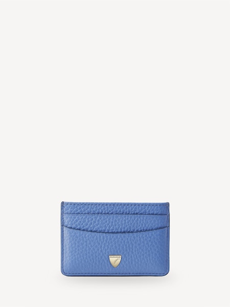 Blue Slim Credit Card Case Capri Pebble leather Purse (H16762) | £70