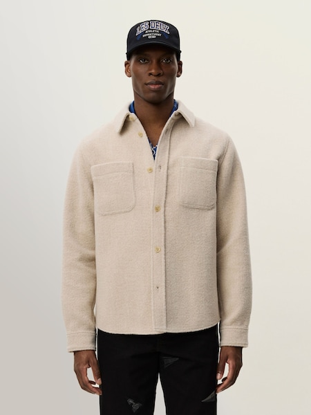 Natural Lennon Bouclé Overshirt (H16979) | £160