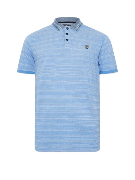 Blue Jacquard 100% Cotton Polo Shirt (H21565) | £29