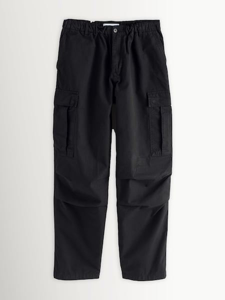 Black Sentry Loose Staright Cargo Trousers (H24891) | £140