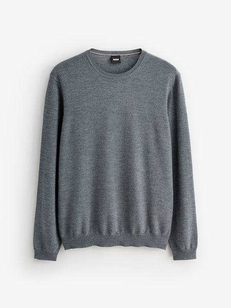 Grey Regular Fit Botto Crew Neck Jumper (H26169) | £129