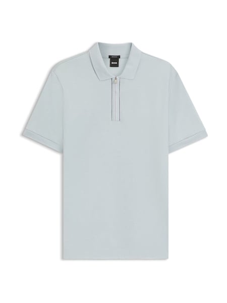 Grey Paras Zip Neck Knitted Polo Shirt (H26221) | £119