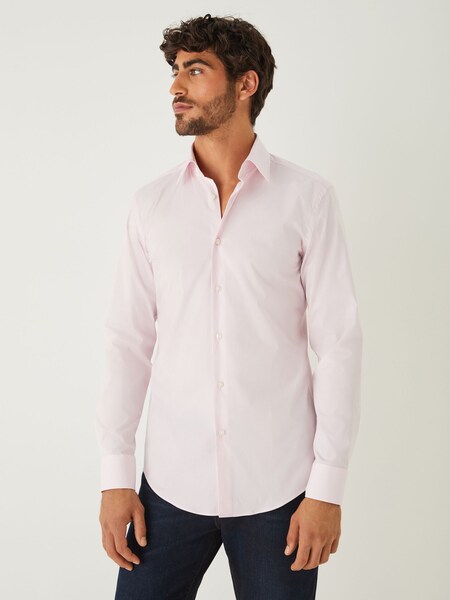 Pink Slim Fit Stretch Poplin Hank Shirt (H26239) | £89