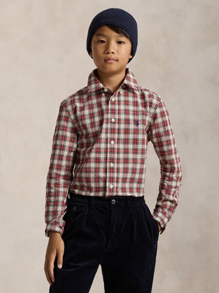 Red Boys Check Shirt (H30558) | £75 - £79