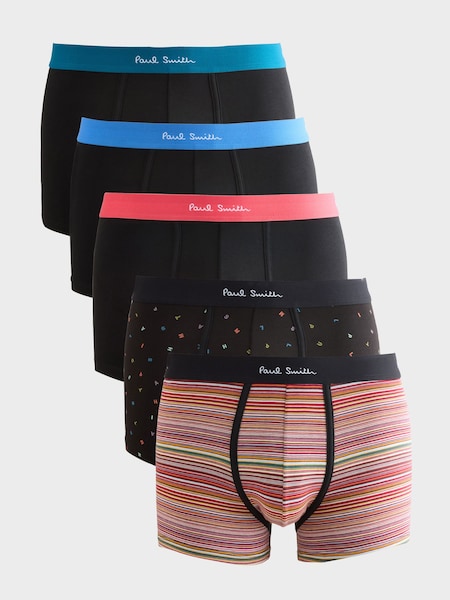 Logo Black Boxers 5 Pack (H39940) | £69