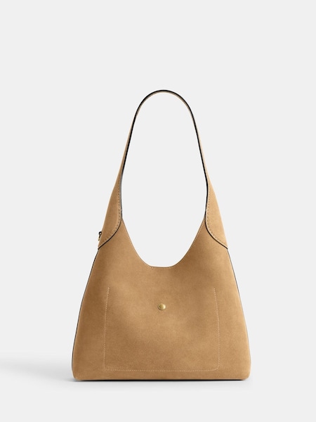Brown Suede Brooklyn Shoulder Bag (H40844) | £350