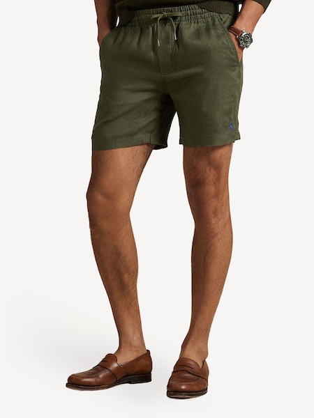 Green 6-inch Polo Prepster Linen Shorts (H46262) | £139