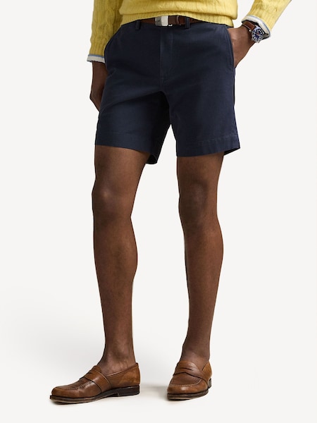 Blue Straight Fit 8-inch Stretch Chino Shorts (H46263) | £139