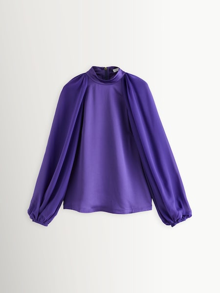 Purple Cave Satin Top (H52371) | £375