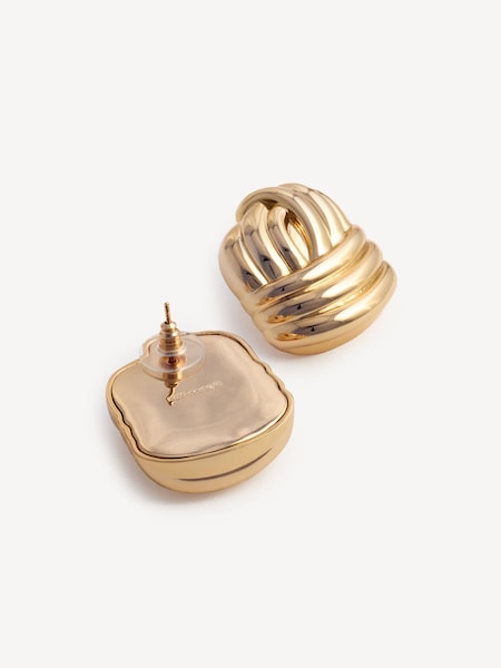 Gold Gold Tone Knot Earrings (H53930) | £120