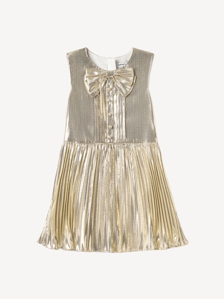 Gold Metallic Sleeveless Dress (H56214) | £200