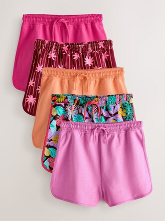 Tropical/Purple Racer Shorts 5 Pack (3-16yrs)