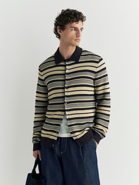 Brown Nolan Long Sleeve Button Down Cardigan (H74269) | £185