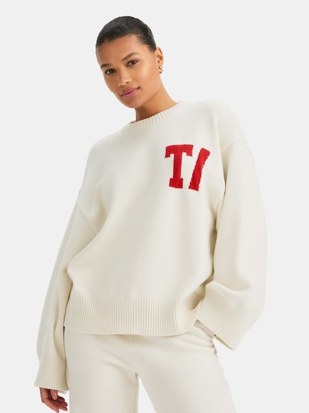 White Logo Knit Jumper (H76864) | £80