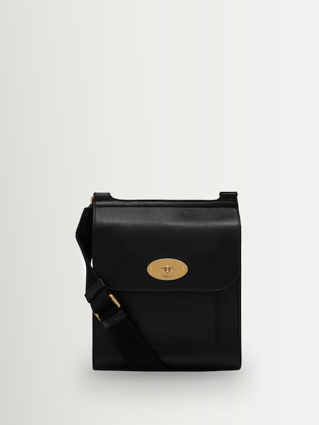 Black Antony Small Classic Grain Black Bag (H79580) | £545