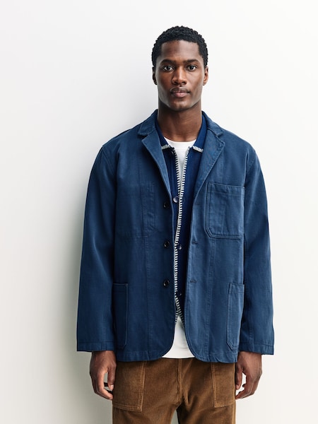 Blue Brushed Cord Server Suit Jacket (H81161) | £115