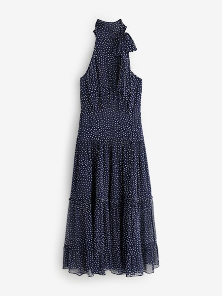 Blue Abi Mini Polka Dot Dress (H89544) | £295