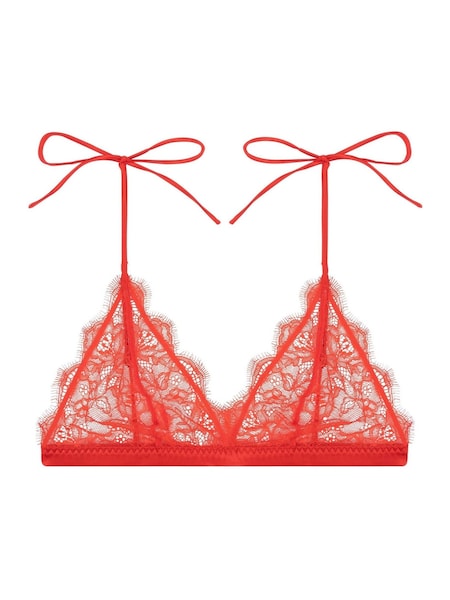 Red Gwen Bow Lace Bralette (K92517) | £30