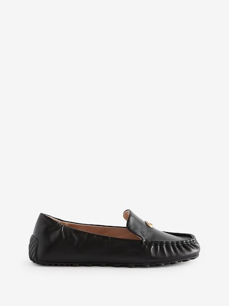 Black Ronnie Leather Loafers (K92933) | £195