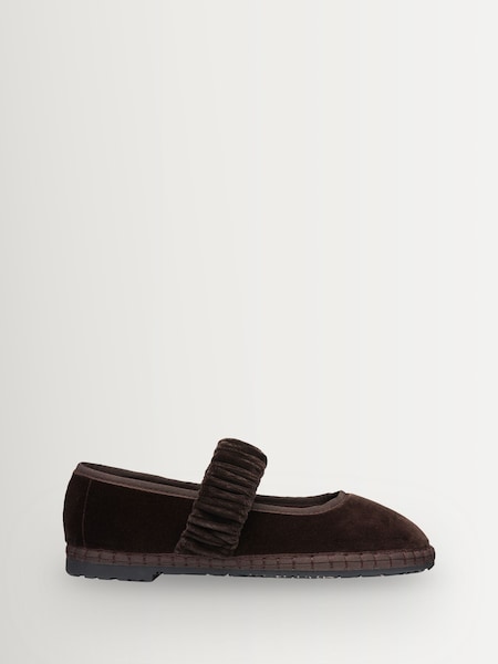 Brown Truffle - Velvet Mafalda Ballet Flats
