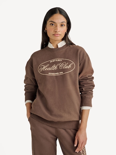 Brown Oval Health Crew Neck Jumper (N33102) | £140