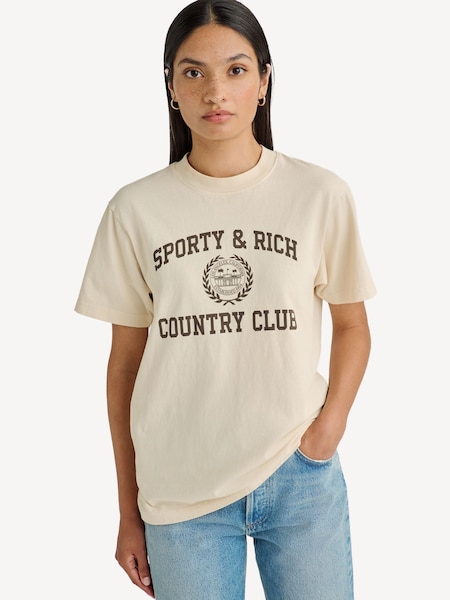 Cream Varsity Crest T-Shirt (N34632) | £55