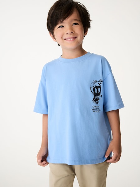 Boys Oversized Short Sleeve Iconic Print T-Shirt (N72781) | £38