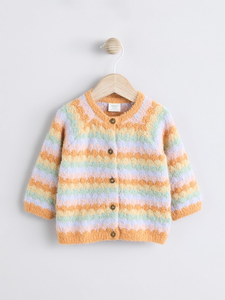 Multi Knitted Stripe Baby Cardigan (0mths-2yrs) (Q61162) | £7 - £8