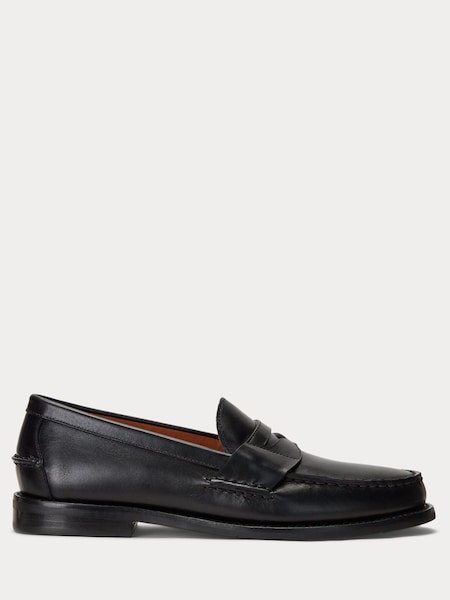 Black Leather Alston Pony Loafers (Q72790) | £190