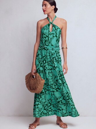 Boden Green Sydney Twist Neck Jersey Dress